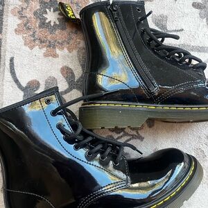 Black Patent Leather Boots